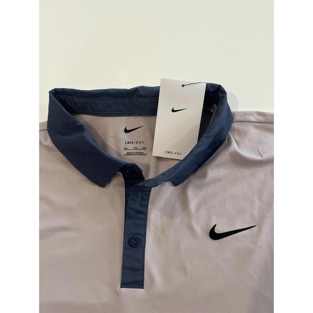 $80 NWT Nike Dri-FIT Tour Contrast Golf Polo Platinum Violet Size XXL FZ7501-019 - Picture 6 of 7